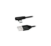 Cable; USB 2.0; USB A plug,USB B micro plug angle; 1m; black; PVC | CU0142 | CU0142