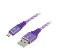 Cable; USB 2.0; USB A plug,USB B micro plug; gold-plated; 1m | CC-USB2B-AMMBM1PW  | CC-USB2B-AMMBM-1M-PW