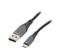Cable; USB 2.0; USB A plug,USB B micro plug; nickel plated | COAHC | COAHC