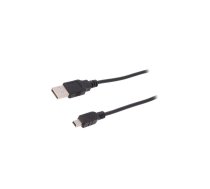 Cable; USB 2.0; USB A plug,USB B mini plug; nickel plated; 1.8m | AK-300130-018-S | AK-300130-018-S