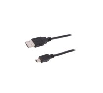 Cable; USB 2.0; USB A plug,USB B mini plug; nickel plated; 3m | AK-300130-030-S  | AK-300130-030-S