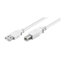 Cable; USB 2.0; USB A plug,USB B plug; 1m; white; 480Mbps | CUSB-AM/BM-1.0WH | 96186
