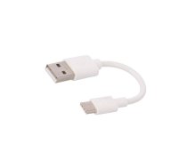 Cable; USB 2.0; USB A plug,USB C plug; 0.1m; white; Cu; PVC | USB-USBC-0.1-WH | 38677