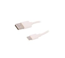 Cable; USB 2.0; USB A plug,USB C plug; 0.5m; white; Cu; PVC | USB-USBC-0.5-WH | 59126