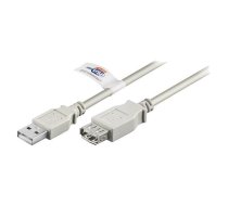 Cable; USB 2.0; USB A socket,USB A plug; 1.8m; grey; 480Mbps | USB-AA-UL/1.8 | 68914