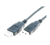 Cable; USB 2.0; USB A socket,USB A plug; nickel plated; 1.5m | CU202-B-015-PB | CU202-B-015-PB