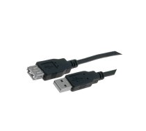 Cable; USB 2.0; USB A socket,USB A plug; nickel plated; 1.8m | CU202-B-018-PB | CU202-B-018-PB