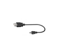 Cable; USB 2.0; USB A socket,USB B mini plug; 0.2m; black; PVC | USBF-MINBM  | 95006