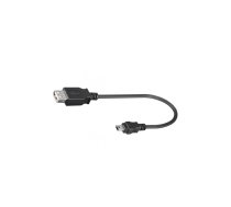 Cable; USB 2.0; USB A socket,USB B mini plug; 0.2m; black; PVC | USBF-MINBM | 95006