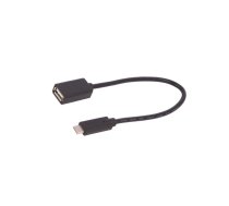 Cable; USB 2.0; USB A socket,USB C plug; 0.25m | QOLTEC-50422 | 50422