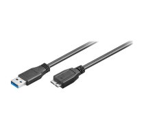 Cable; USB 3.0; USB A plug,USB B micro plug; 1m; black; 5Gbps | USB3.0-MICBM/1.0  | 95169