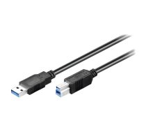 Cable; USB 3.0; USB A plug,USB B plug; 1m; black | USB3.0-AB/1 | 95719