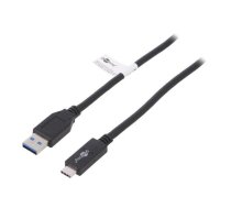 Cable; USB 3.1; USB A plug,USB C plug; 1m; black; 10Gbps | USB.C-A/G2-1.0BK  | 41074
