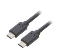Cable; USB 3.1; USB C plug,both sides; 2m; black | QOLTEC-52351 | 52351
