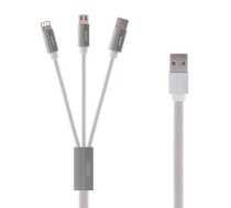 Cable USB 3in1 Remax Kerolla, 1m (white) | RC-094th White  | 6954851293118 | RC-094th White