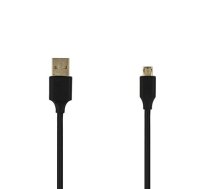 Cable - USB to Micro USB - reversible 1 Meter BLACK (KABAV0146) | KABAV0146  | 5900217226031 | KABAV0146