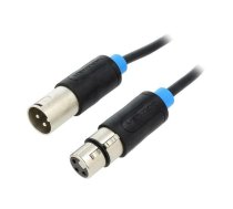 Cable; XLR male 3pin,XLR female 3pin; 10m; black; Øcable: 6mm; PVC | BBFBL  | BBFBL