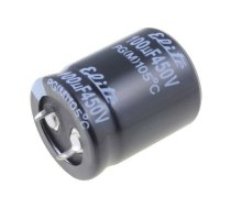 Capacitor: electrolytic; SNAP-IN; 100uF; 450VDC; Ø25x31mm; ±20% | PG2W101MND2531  | PG2W101MND2531