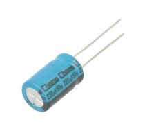Capacitor: electrolytic; THT; 220uF; 50VDC; Ø10x16mm; Pitch: 5mm | LE1H221MG160A00CE0 | LE1H221MG160A00CE0