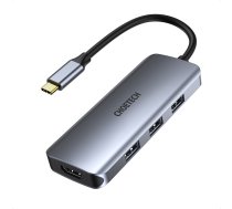 Choetech 7in1 multifunctional USB Type C HUB - 3x USB 3.2 Gen 1 | SD and TF memory card reader | HDMI 4K 30Hz | USB Type C gray (HUB-M19 gray) | HUB-M19  | 6971824976069 | 039435