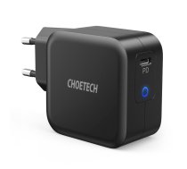 Choetech GaN USB Type C wall charger 61W Power Delivery black (Q6006) | Choetech Q6006 GAN PD61W Type-C Mini Charger Black  | 6971824975536 | Choetech Q6006 GAN PD61W Type-C Mini Charger Black