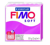 Cietējoša modelēšanas masa FIMO SOFT, 57 g, aveņu krāsa (raspberry red) | 550-00639  | 4006608809478