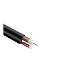 Coaxial cable RG59, CU, 90%, Black LSZH, Power cords 2x0.75 CU, Round, 250m drum | PB5980C-B-PW-2S-HF  | 3100000552886