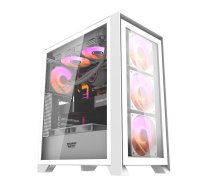 Computer case Darkflash DRX70 GLASS + 4 RGB fans (white) | DRX70 GLASS WHITE  | 4710343798569 | 061678