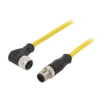 Connection lead; M12; PIN: 4; 10m; plug; 250VAC; 4A; PVC; IP68; 250VDC | C4AD05M010  | C4AD05M010