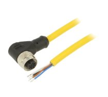 Connection lead; M12; PIN: 4; angled; 10m; plug; 250VAC; 4A; PVC; IP68 | C4D05M010  | C4D05M010