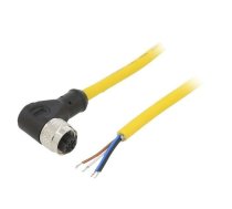 Connection lead; M12; PIN: 4; angled; 5m; plug; 250VAC; 4A; PVC; IP68 | C4D05M005  | C4D05M005