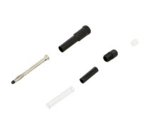 Connector: 2,4mm banana; plug; black; 5A; Overall len: 65.02mm | POM-122505A  | 122505A