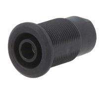 Connector: 4mm banana; socket; 24A; 1kV; black; nickel plated | BI-SLB4-E-21  | 49.7083-21