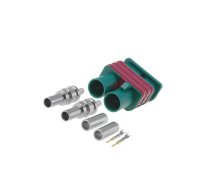 Connector: antenna; plug; Fakra; double,straight; green | ANT.CONN.05