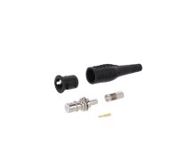 Connector: BNC; black; 3A; 58mm; soldered,crimped; 5÷40°C; BNC male | POM-73104-0  | 73104-0