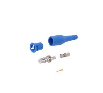 Connector: BNC; blue; 3A; 58mm; soldered,crimped; 5÷40°C; BNC male | POM-73104-6  | 73104-6