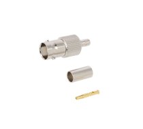 Connector: BNC; plug; female; straight; 50Ω; crimped; for cable; POM | 000-36800-RFX  | 000-36800-RFX