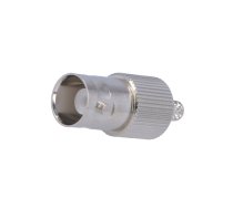 Connector: BNC; plug; female; straight; 50Ω; crimped; for cable; POM | B6121E1ND3G550  | B6121E1-ND3G-5-50