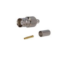 Connector: BNC; plug; female; straight; 50Ω; crimped; for cable | B6121A1NT3G150  | B6121A1-NT3G-1-50