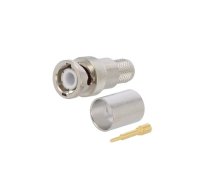 Connector: BNC; plug; male; straight; 50Ω; CNT-400; for cable | 400PBM-CR  | 400PBM-CR