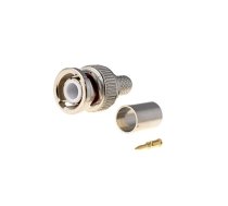 Connector: BNC; plug; male; straight; 75Ω; RG6; crimped; for cable | BNC-135