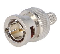 Connector: BNC; plug; male; straight; 75Ω; RG62A; 6.15mm; crimped | BNC-215