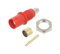 Connector: BNC; socket; red; Connection: screwed,crimped; on panel | XBB-C59-22  | 67.9767-22
