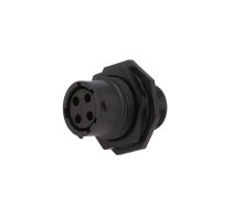 Connector: circular; socket; for panel mounting,front side nut | RTS712N4S03  | RTS712N4S03