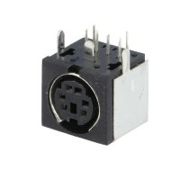 Connector: DIN mini; socket; female; PIN: 6; shielded; THT; on PCBs | TM0508A/6  | TM 0508 A/6