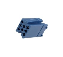 Connector housing; plug; mini ISO; PIN: 8; blue | 331441-3