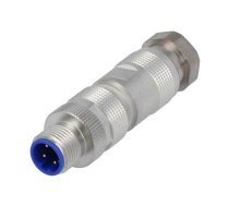 Connector: M12; plug; PIN: 4; male; D code-Ethernet; for cable; IDC | RSCIS4D/9  | 934828002 RSCIS 4D/9