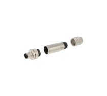 Connector: M12; plug; PIN: 4; male; D code-Ethernet; for cable; IP67 | J80026A0200  | J80026A0200