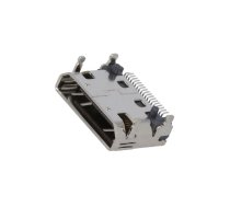 Connector: mini HDMI; socket; PIN: 19; gold-plated; angled 90°; SMT | 690-019-298-903  | 690-019-298-903