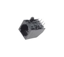 Connector: RJ12; socket; PIN: 6; Cat 3; low profile; gold-plated | 5555165-1 | 5555165-1